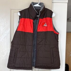 Vintage Cleveland Browns Reversible Puffer Vest
